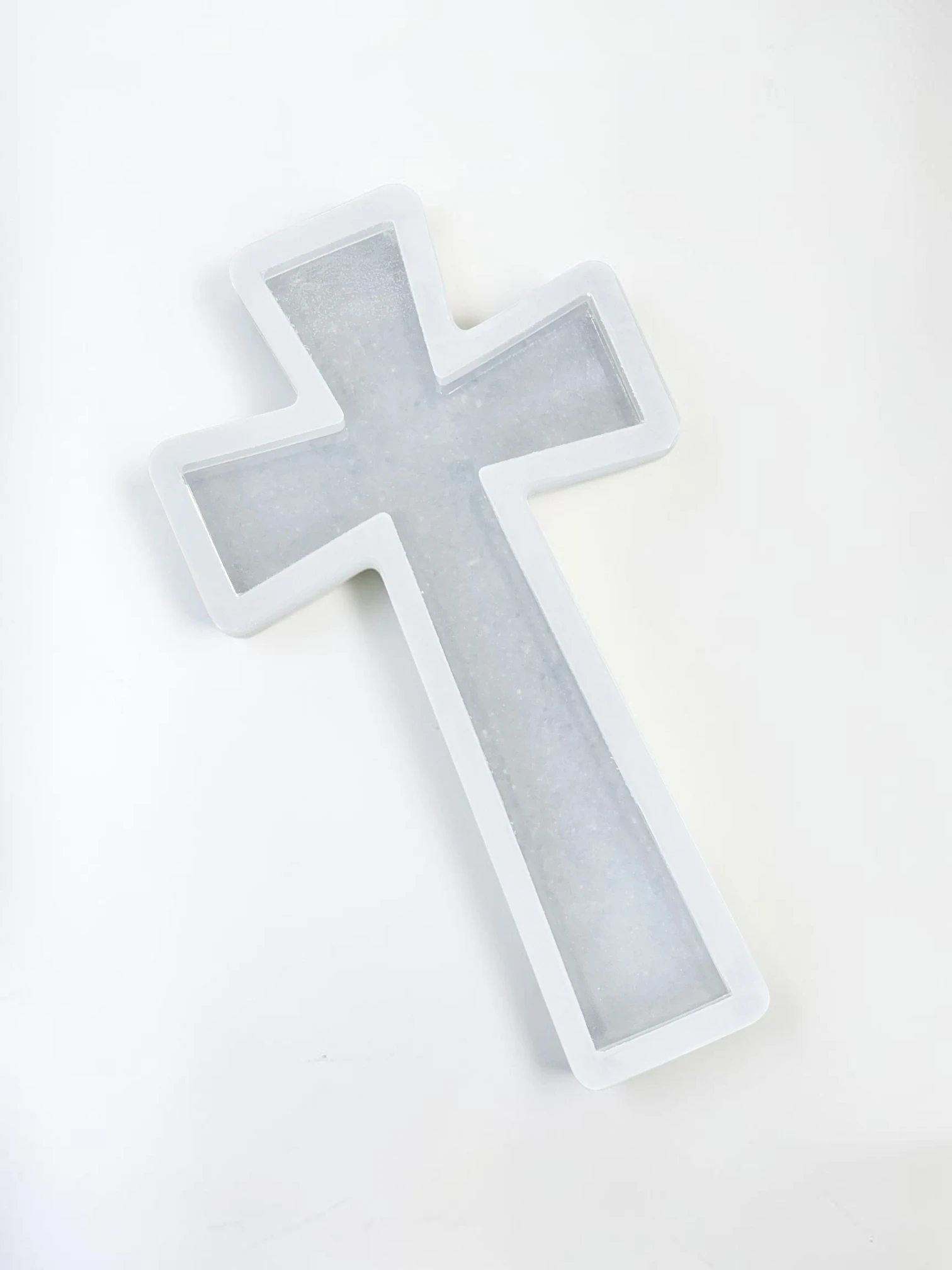 Royalchessset Flared Cross Silicone Mold Epoxy Resin Casting Angled Design 15x8x1 Inch