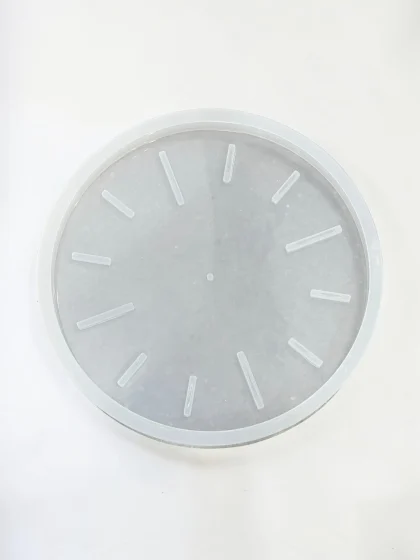 Royalchessset Clock Silicone Mold for Epoxy Resin Round Casting Mold 12-Inch