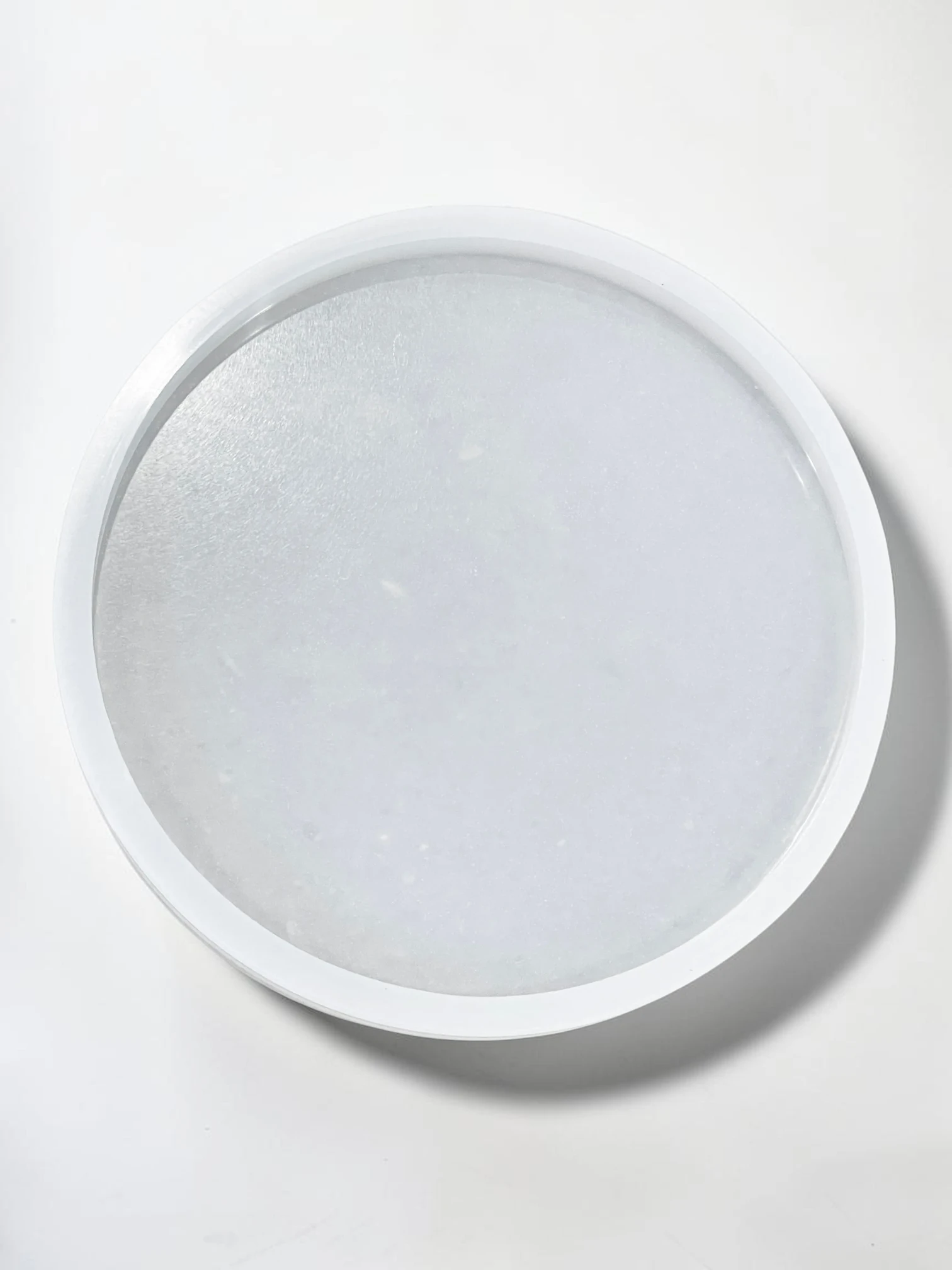 Royalchessset Epoxy Resin Mold Round Silicone Casting Tray 12-Inch 1-Inch Thick Platinum Cure Silicone