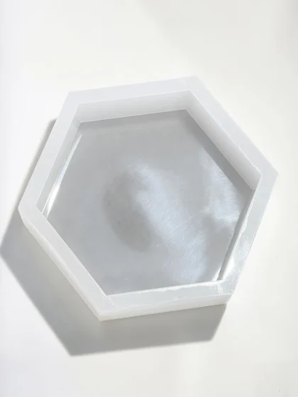Royalchessset Hexagon Epoxy Resin Mold Deep Casting Silicone Mold 11.5x10x3.1"