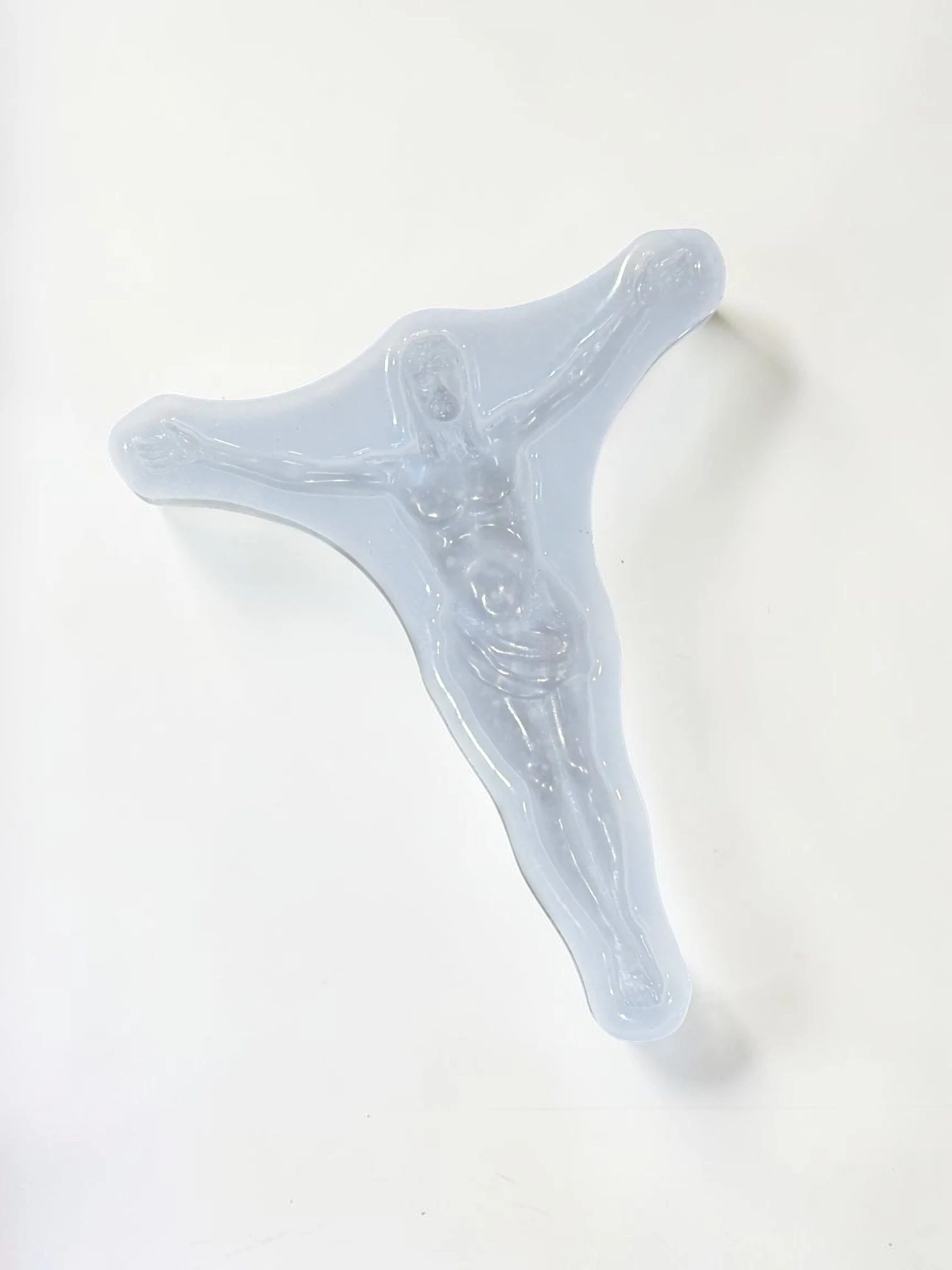 Royalchessset Jesus Corpus Silicone Mold Crucifix Making Platinum Cure Flexible Resin Casting 6.7x5.6x0.6 inches - Image 2