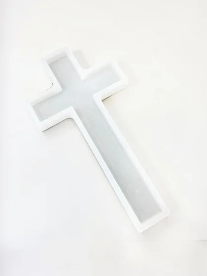 Royalchessset Cross Silicone Mold for Epoxy Resin Platinum Cure 20x10x1 inch