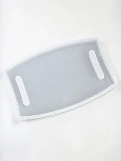 Royalchessset Warped Rectangle Silicone Mold for Resin Art Platinum Cure 15.75 x 10 x 1 Inch