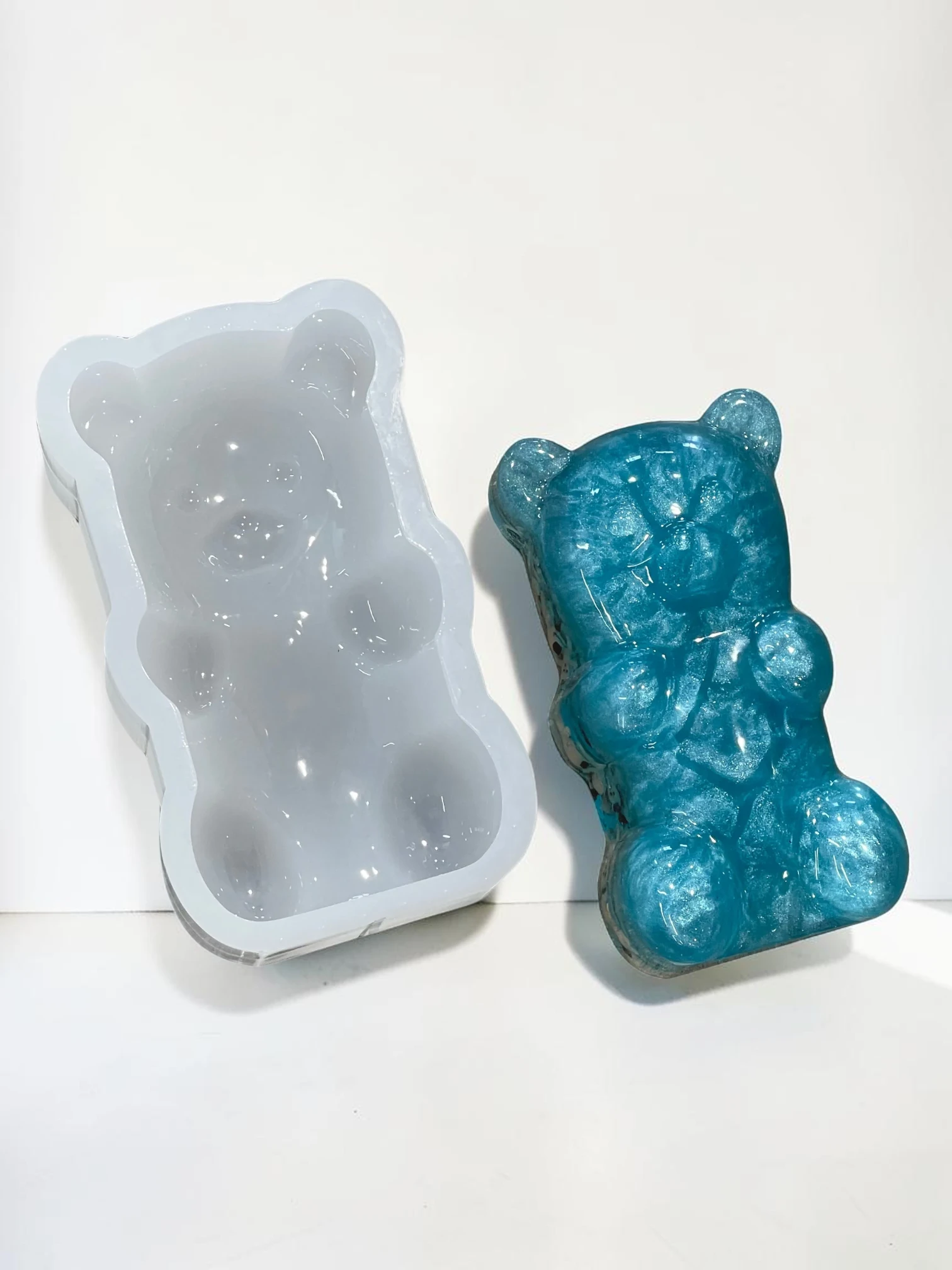 Royalchessset Big Gummy Bear Silicone Mold Platinum Cure Silicone 7.5x4.0x2.5 inch Giant Resin and Candy Casting Mold