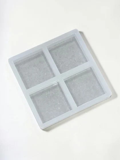 Royalchessset Square Coaster Mold Silicone for Resin Casting 4x4x1 Inch Thick