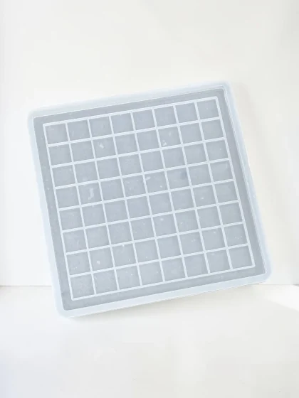 Royalchessset Chess Board Silicone Mold Platinum Cure Resin Casting Tool 14.5-Inch Square