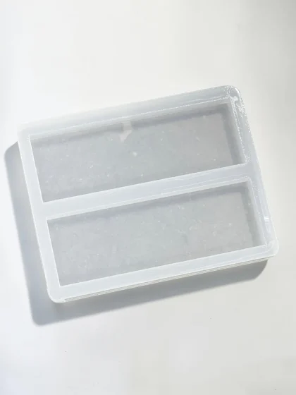 Royalchessset Dual Knife Scale Silicone Mold Epoxy Resin Casting Mold 6x2x0.5 Inch 2 Cavity
