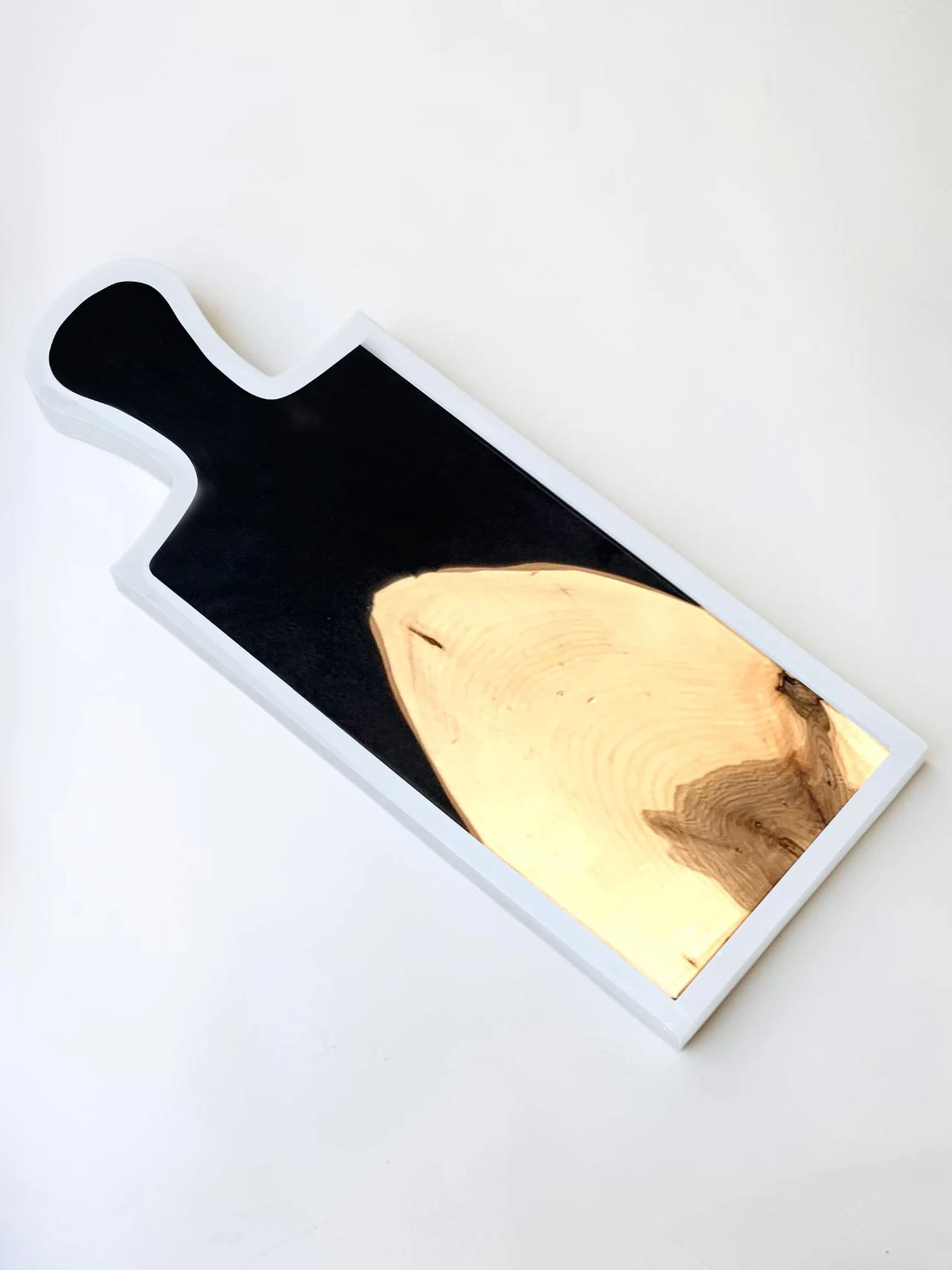 Royalchessset Charcuterie Board Mold Silicone Platinum Cure Resin Serving Tray with Paddle Handle 20x7x1 Inch - Image 2