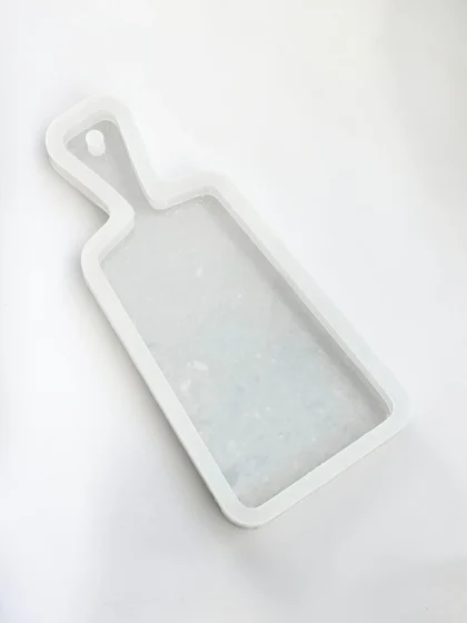 Royalchessset Flared Paddle Cheese Board Silicone Mold Platinum Cure Resin Casting Tray 15.75x6.5x1 Inch