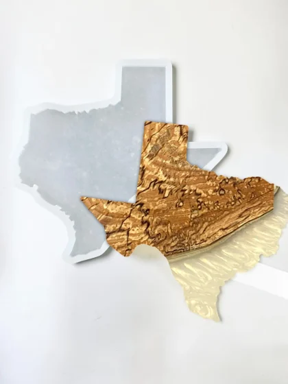 Royalchessset Texas State Silicone Mold Epoxy Resin Casting Tray Large 16x15x1 Inch