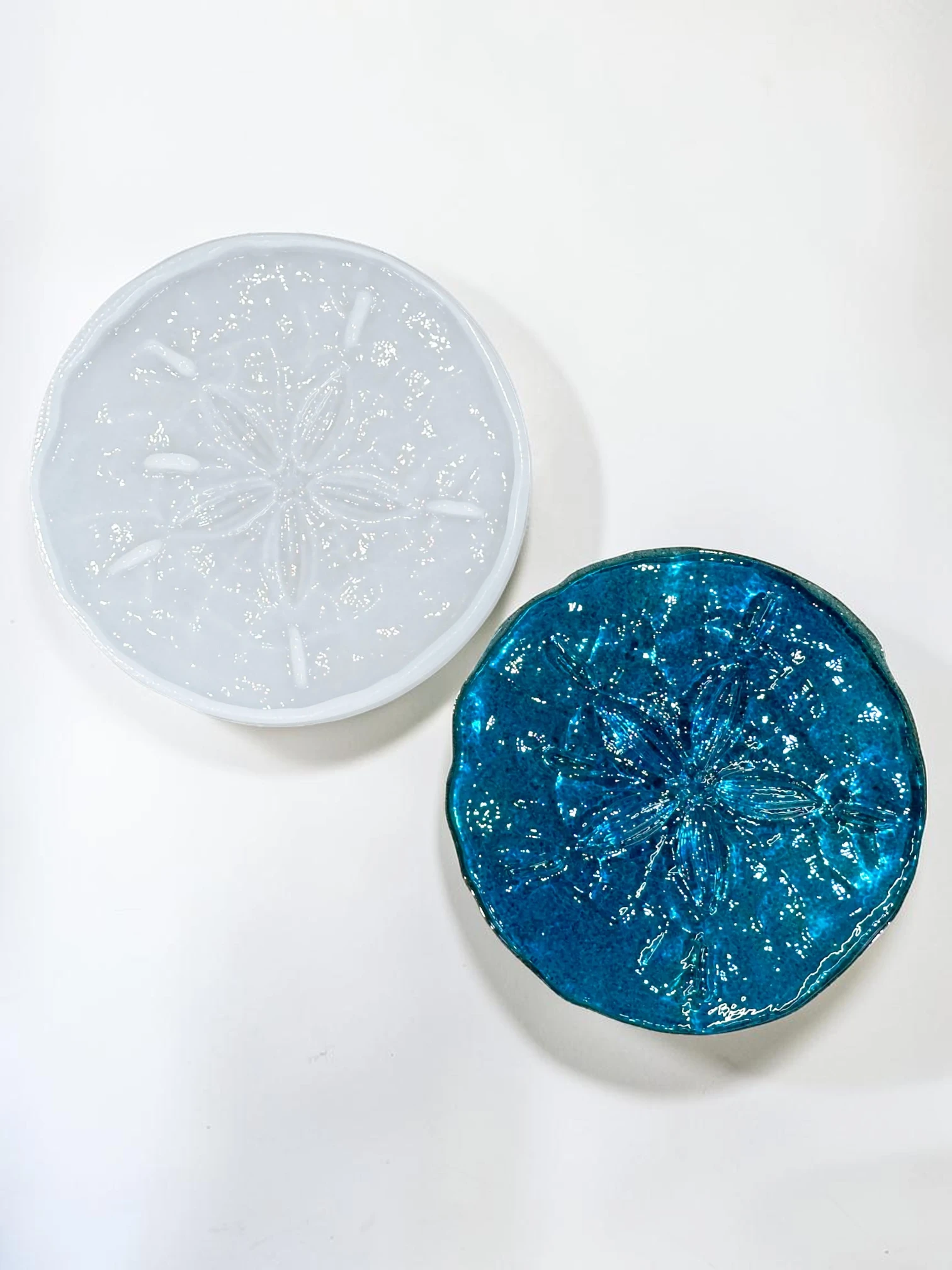 Royalchessset Sand Dollar Silicone Mold Platinum Cure Resin Casting Tray 10.5 Inch