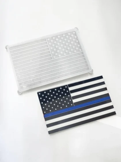 Royalchessset American Flag Silicone Mold Platinum Cure 16x10x0.5 Inch