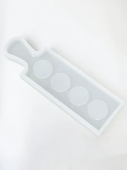 Royalchessset Beer & Wine Flight Board Mold Resin Serving Tray Silicone Mold 20x5.5x1 Inch
