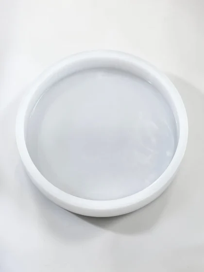 Royalchessset Round Epoxy Resin Silicone Mold Casting Tray 12-inch 2-inch Deep Professional Grade Durable Silicone