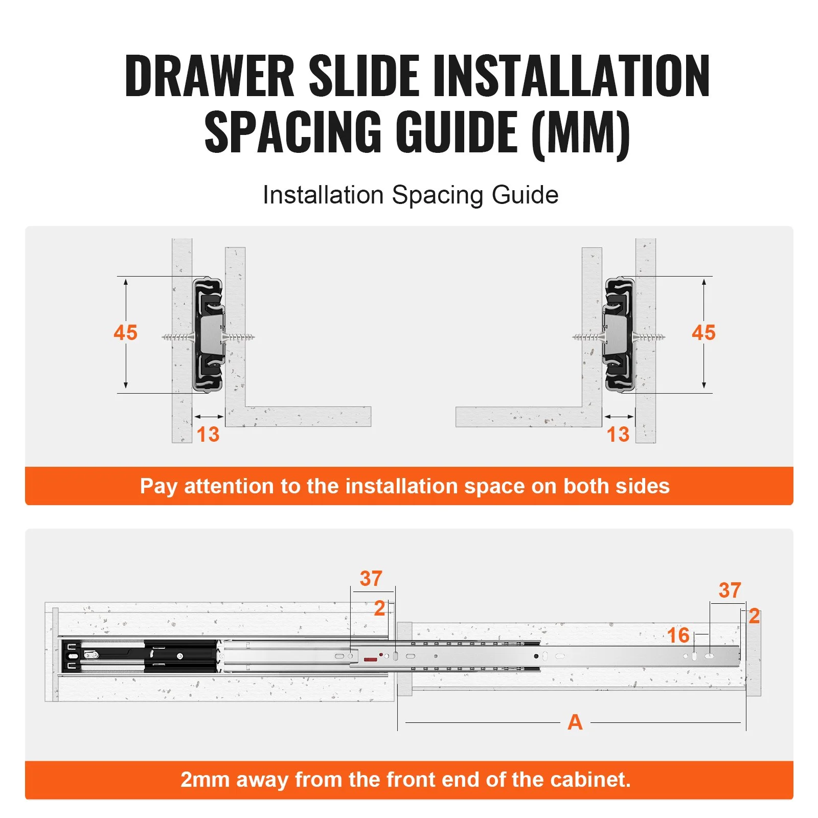 6 Pairs of 16 Inch Drawer Slides Side Mount Rails, Heavy Duty Full Extension Steel Track, Soft-Close Noiseless Guide Glides Cabinet Kitchen Runners with Ball Bearing, 100 Lbs Load Capacity - Image 5