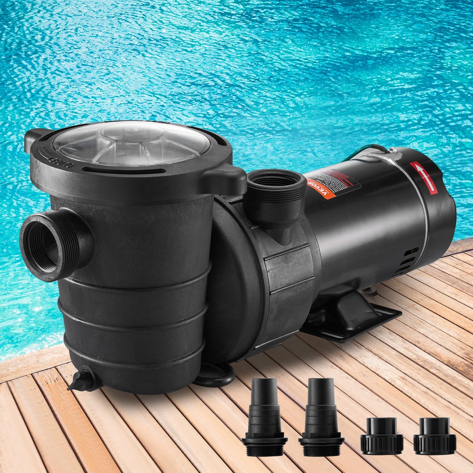 Swimming Pool Pump 1.5HP 115V 1100W, Single Speed Pumps for Above Ground, Powerful Pool Pumps with Strainer Filter Basket, 5280 GPH Max. Flow, Certification of ETL for Security - Image 9