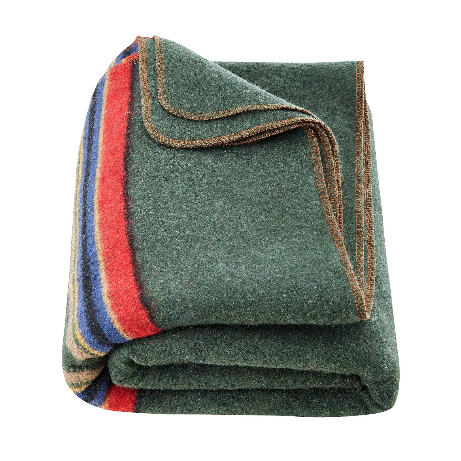 Wool Camping Blanket, Large Warm Stadium Blanket, Waterproof & Windproof, Flame Retardant, Great for Outdoors, Picnics, Hiking, Sports Events, Travel, 64" x 88" (80% Wool), Texture Multicolor