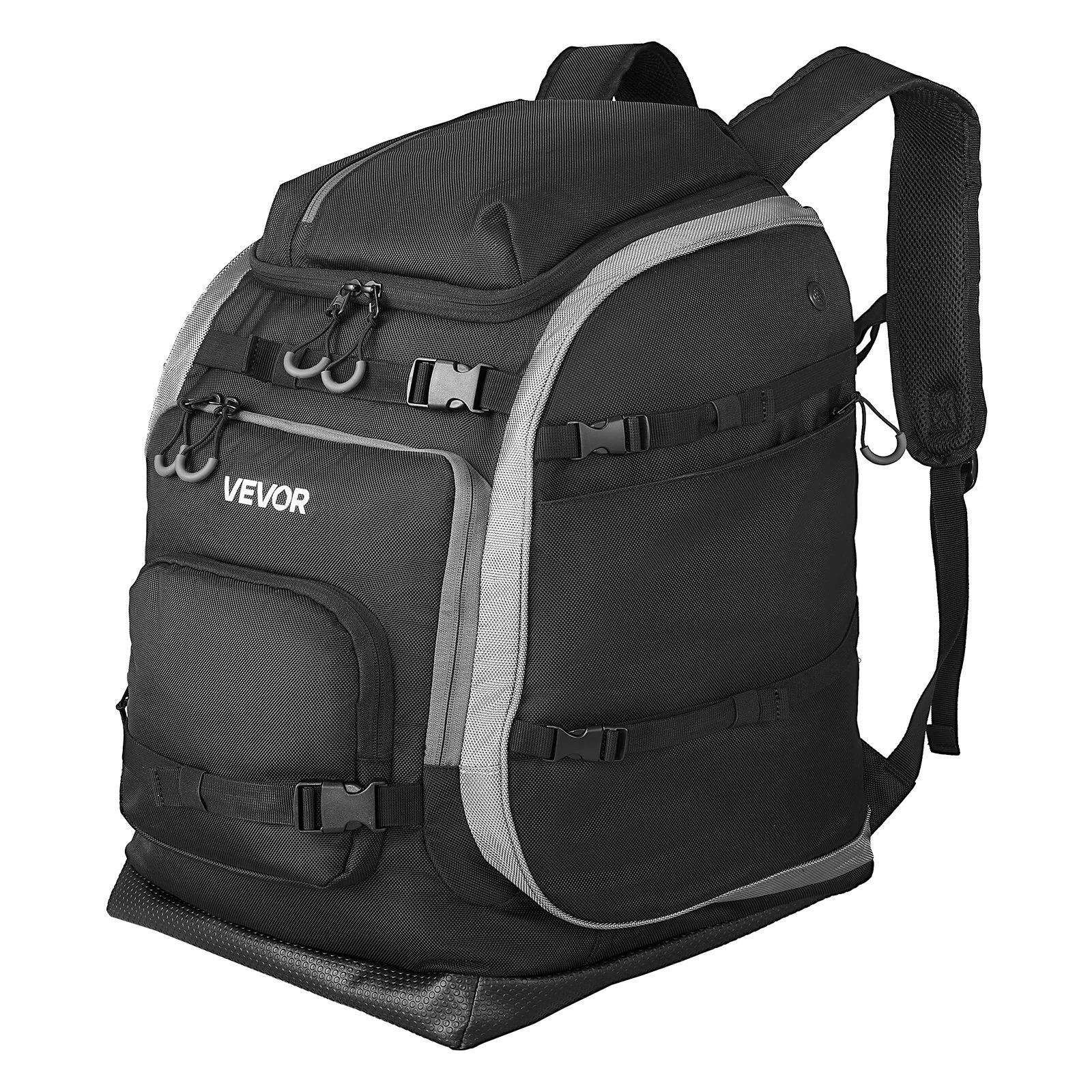 Ski Boot Bag, 70L, Snowboard Boots Travel Backpack for Men Women, with Waterproof Exterior & Bottom, Durable 1680D Oxford, Bag for Skis, Snowboard, Helmet, Goggles, Gloves, Accessories (Black)