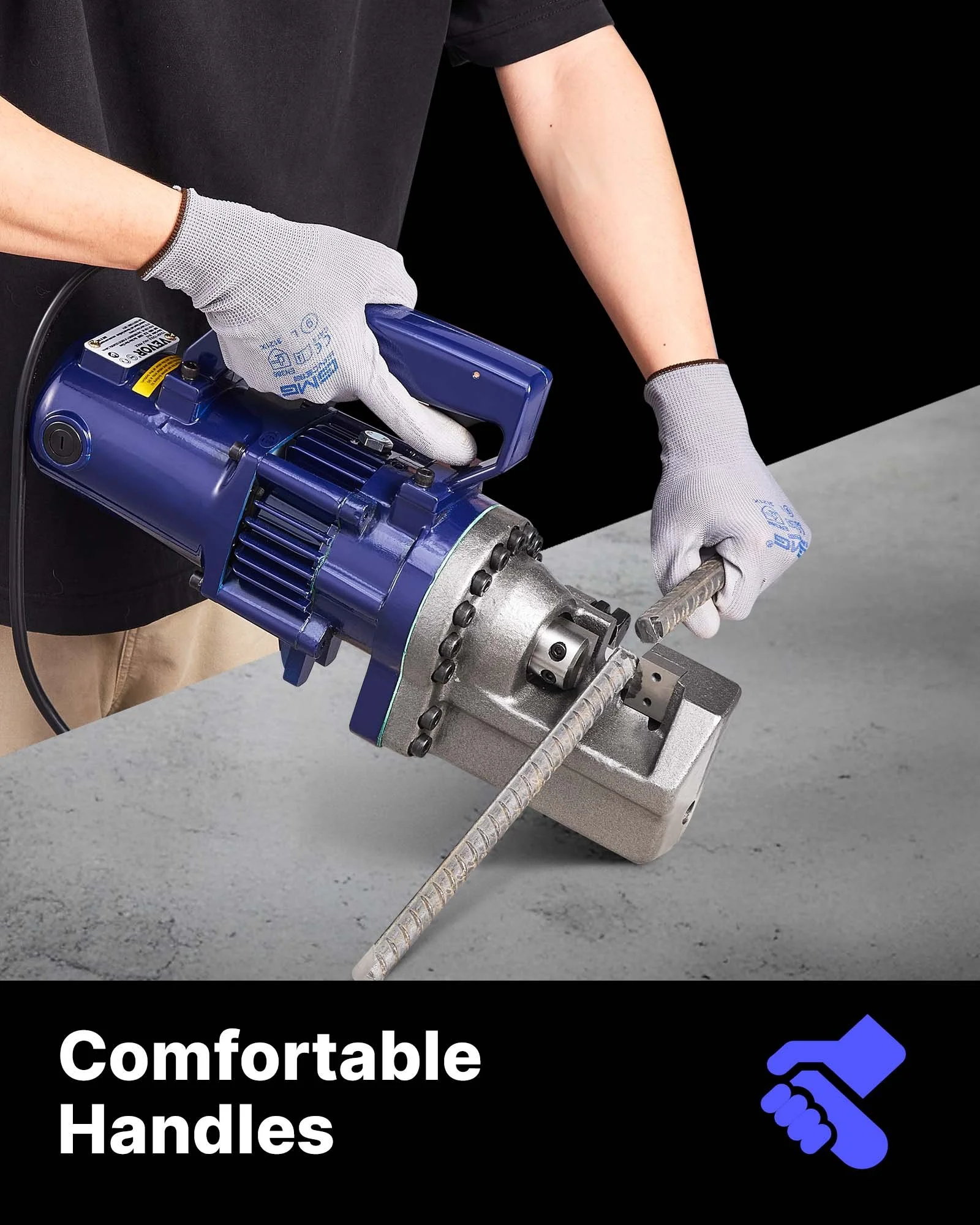 Electric Rebar Cutter, 1350W Portable Electric Hydraulic Rebar Cutter, Cutting up to 7/8 Inch #7 4-22mm Rebar within 4.5 Seconds,110V,with Easy to Carry Stainless Box - Image 5