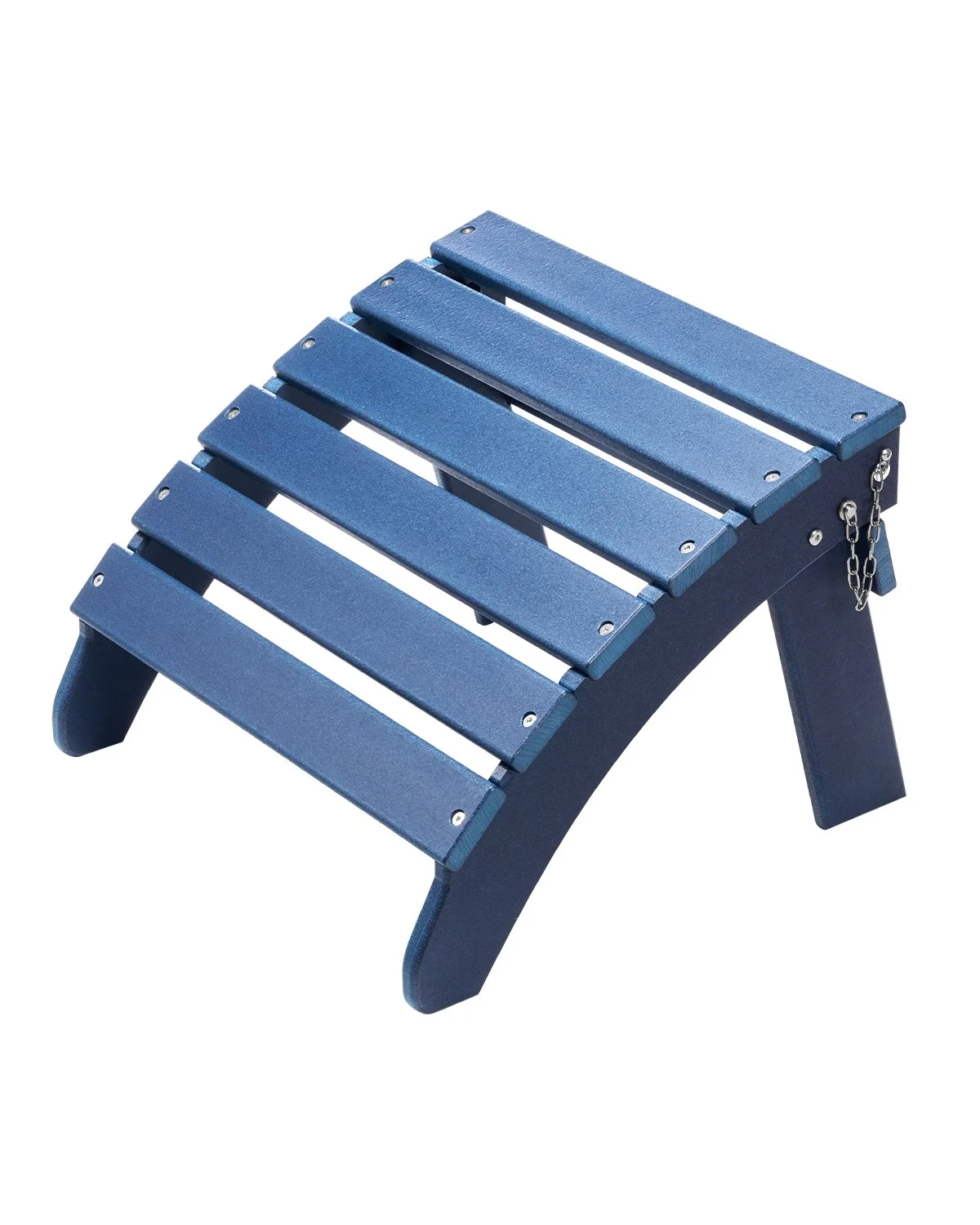 Adirondack Ottoman, 18.7L x 18.9W x 13.8H Inch HDPE Plastic Folding Adirondack Ottoman, Weather-Resistant Foot Rest for Adirondack Chair, Widely Used for Outside Porch Pool Lawn Backyard, Blue