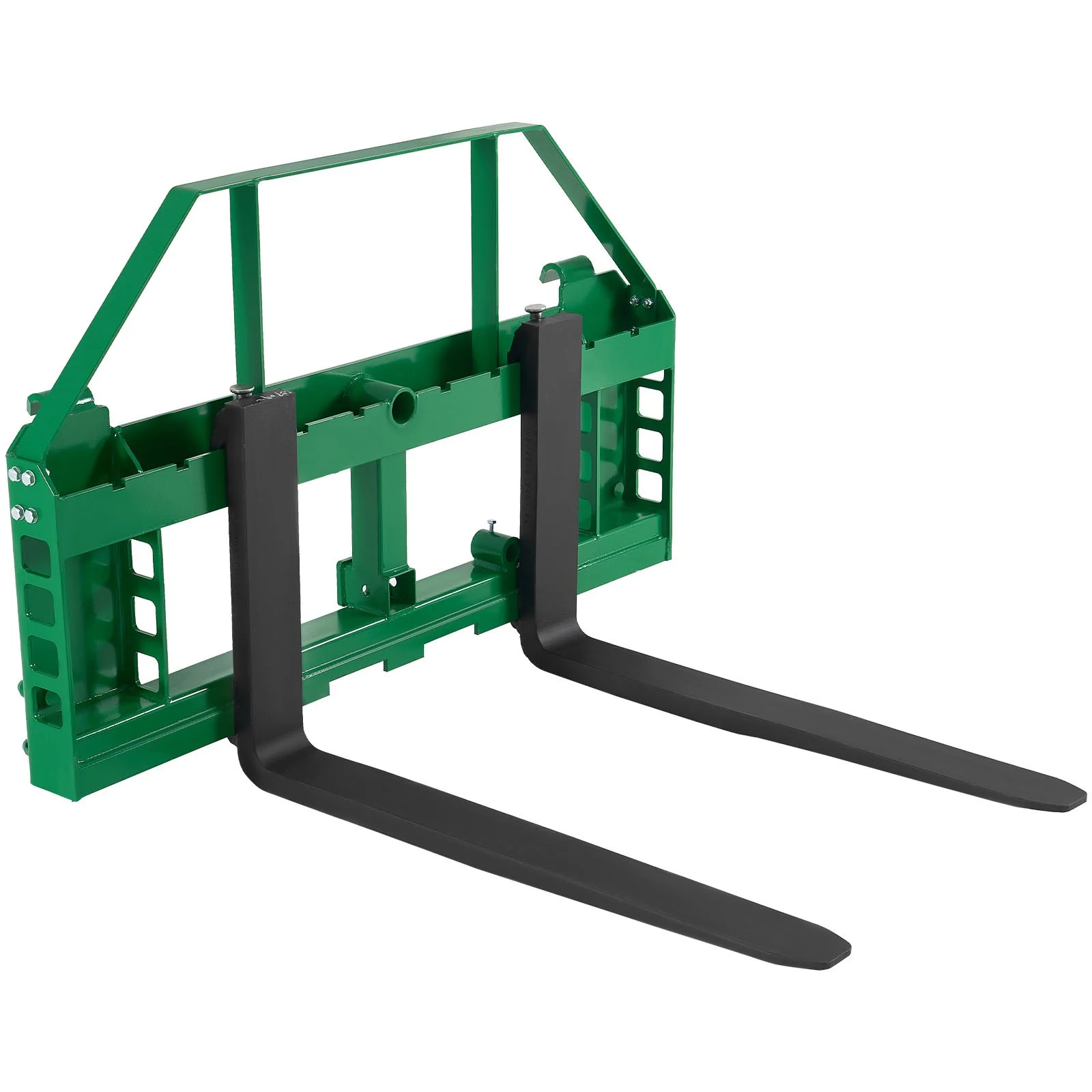 Pallet Fork Frame Attachment with 48-inch Skid Steer Forks for JD Tractors