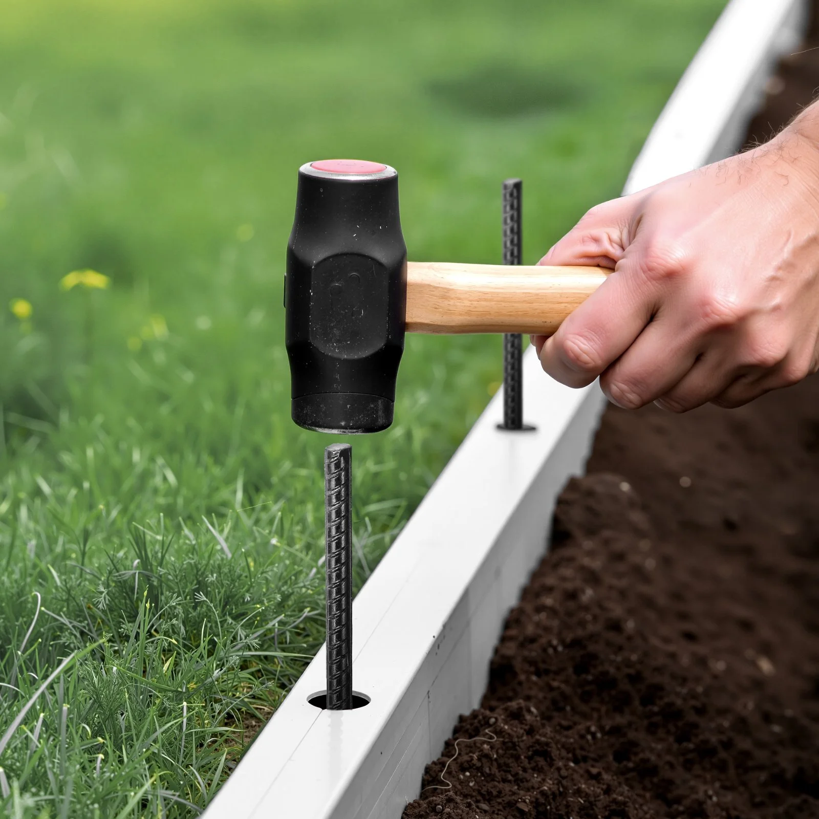 Rebar Stakes, 24-Inch, Heavy-Duty 0.47 in Diameter, Straight Galvanized Steel Ground Anchors with Chisel Point End & Rust-Resistant Coating, for Gardening Support, Fence, Camping Tents (20-Pack) - Image 6