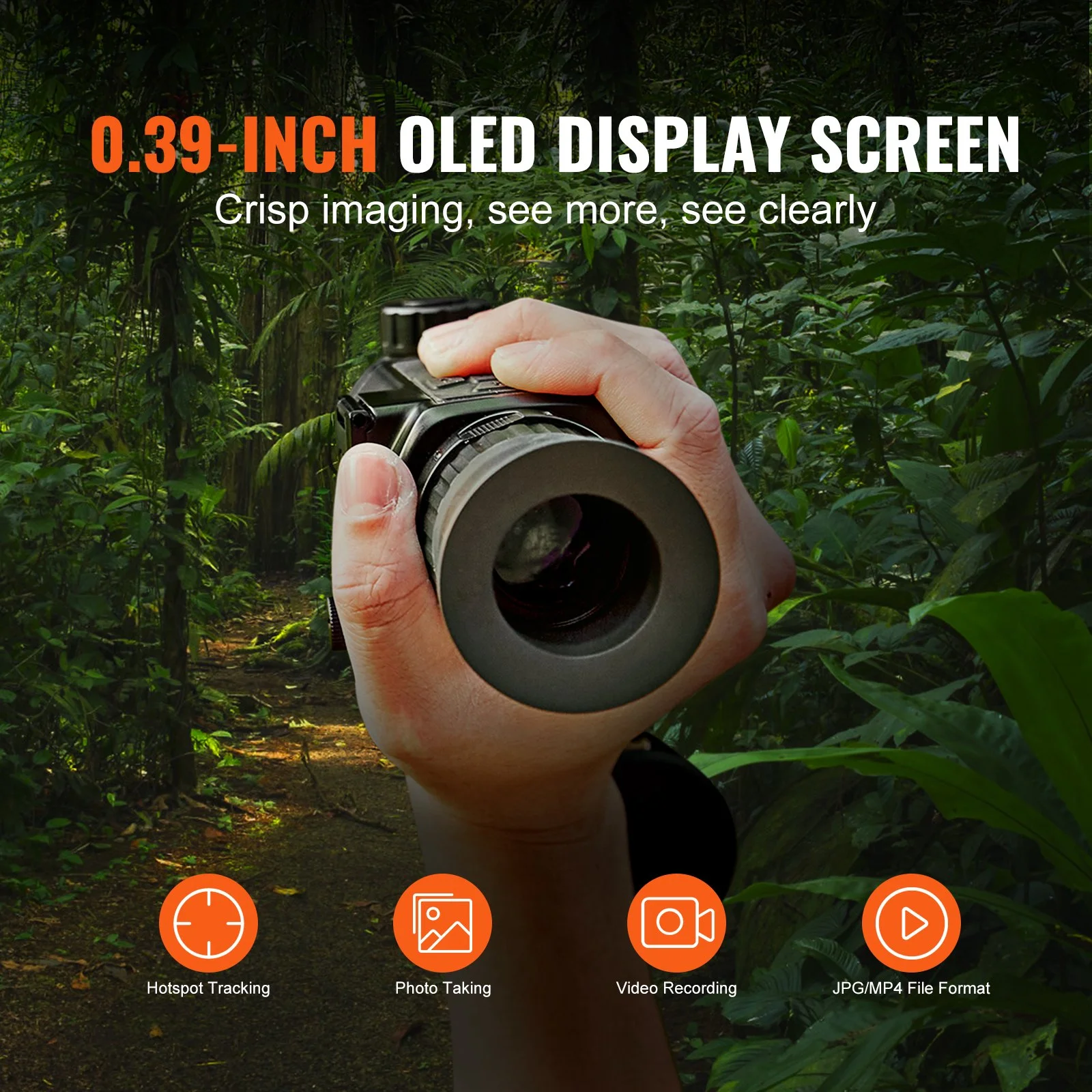 Thermal Imager Monocular Hunting Imaging Telescope 1X -8X Zoom 0.39" OLED Scrren - Image 3