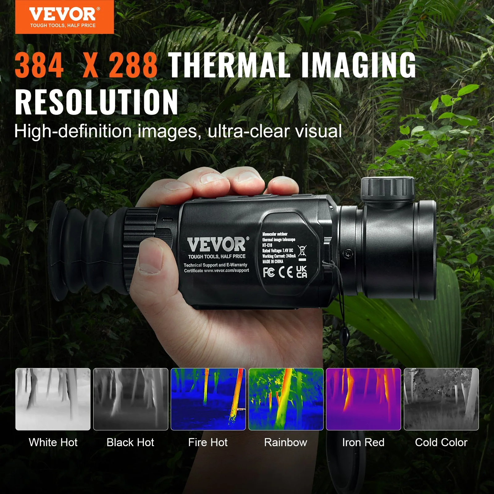 Thermal Imager Monocular Hunting Imaging Telescope 1X -8X Zoom 0.39" OLED Scrren - Image 7