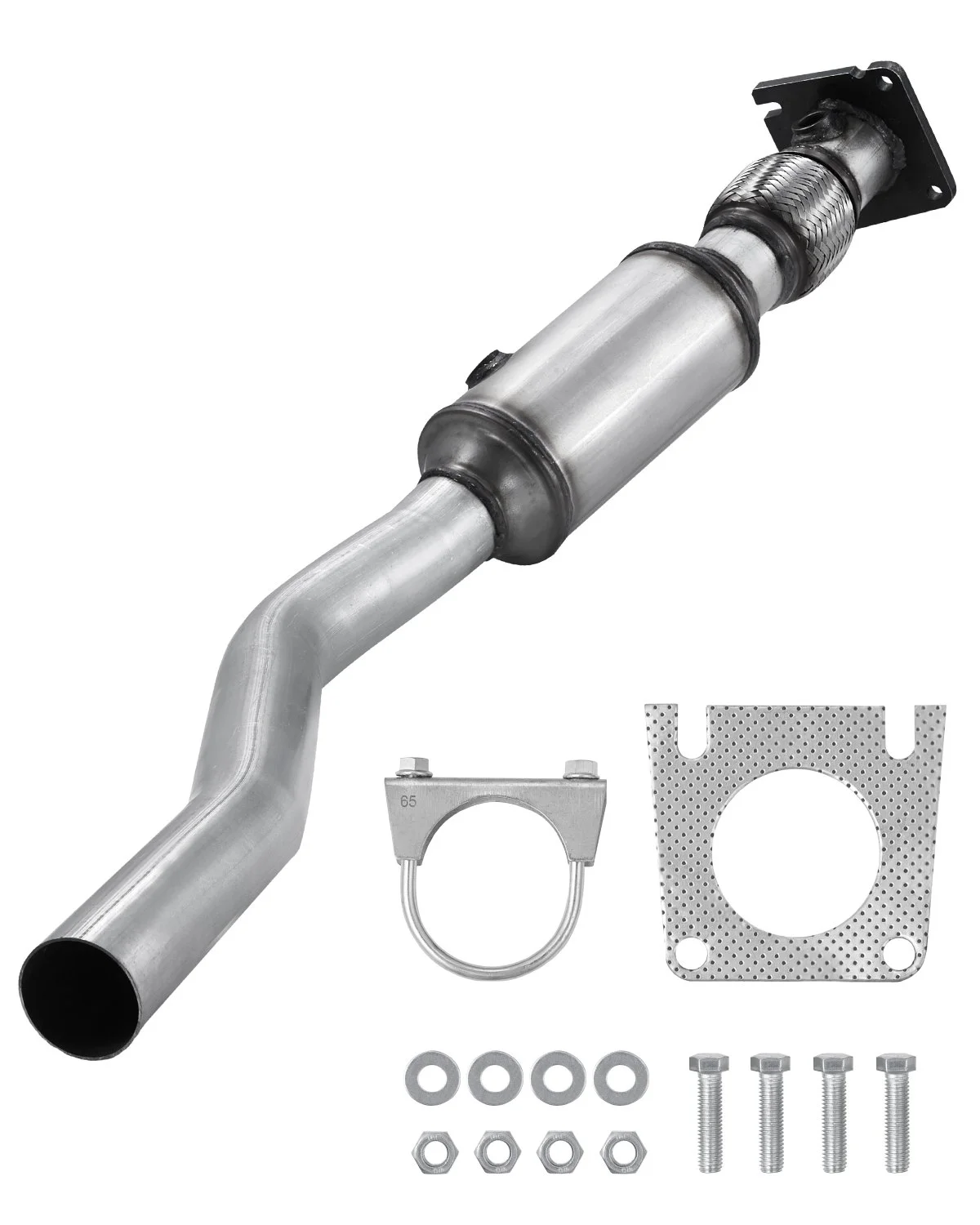 Catalytic Converter, Compatible with Chrysler 200 Sebring/Dodge Avenger Caliber Journey /Jeep Compass Patriot, 2.4L L4, Front, Replacement OE 54735, Stainless Steel, for Exhaust Gas Purification