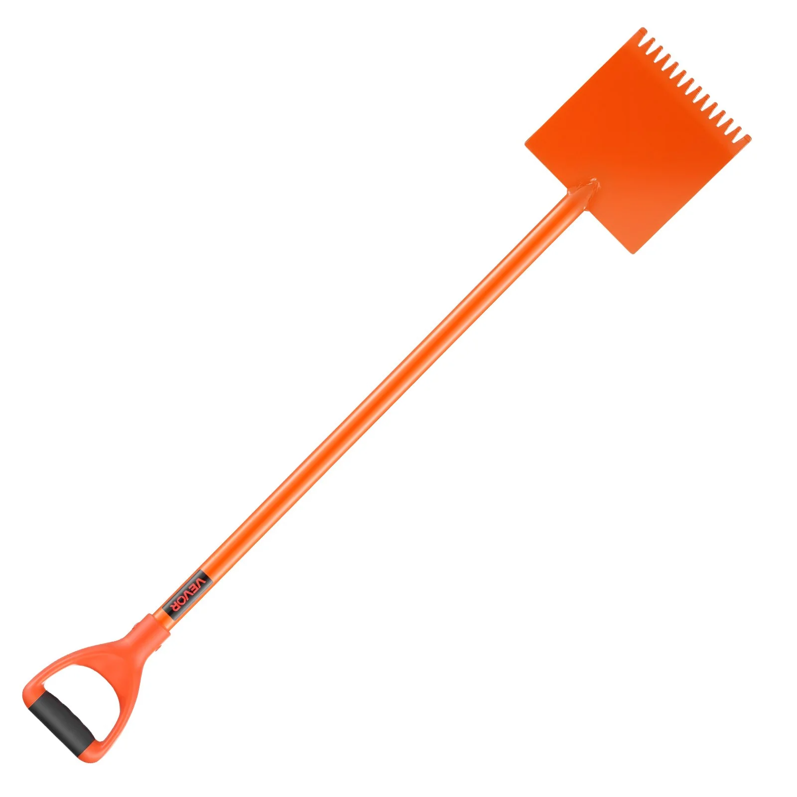 Shingle Shovel 1 Pack, D-Grip Handle Shingle Roof Ripper, High Hardness 45# Steel & Lightweight Easy Tearing Off Roofing & Nails Tool, ideal for Commercial and Residential Use,Orange