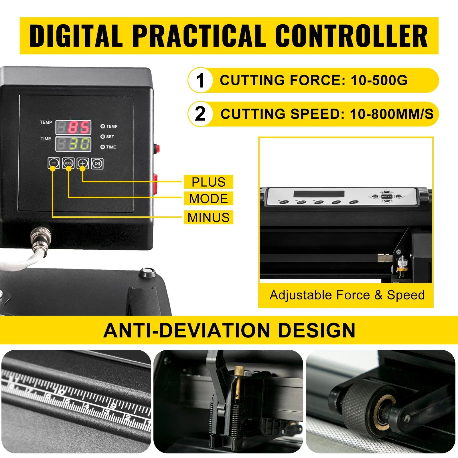 Digital Clamshell 15" X 15" (38 X 38cm) Heat Transfer Press + 14 Inch Vinyl Cutter Machine Kit Software - Image 8