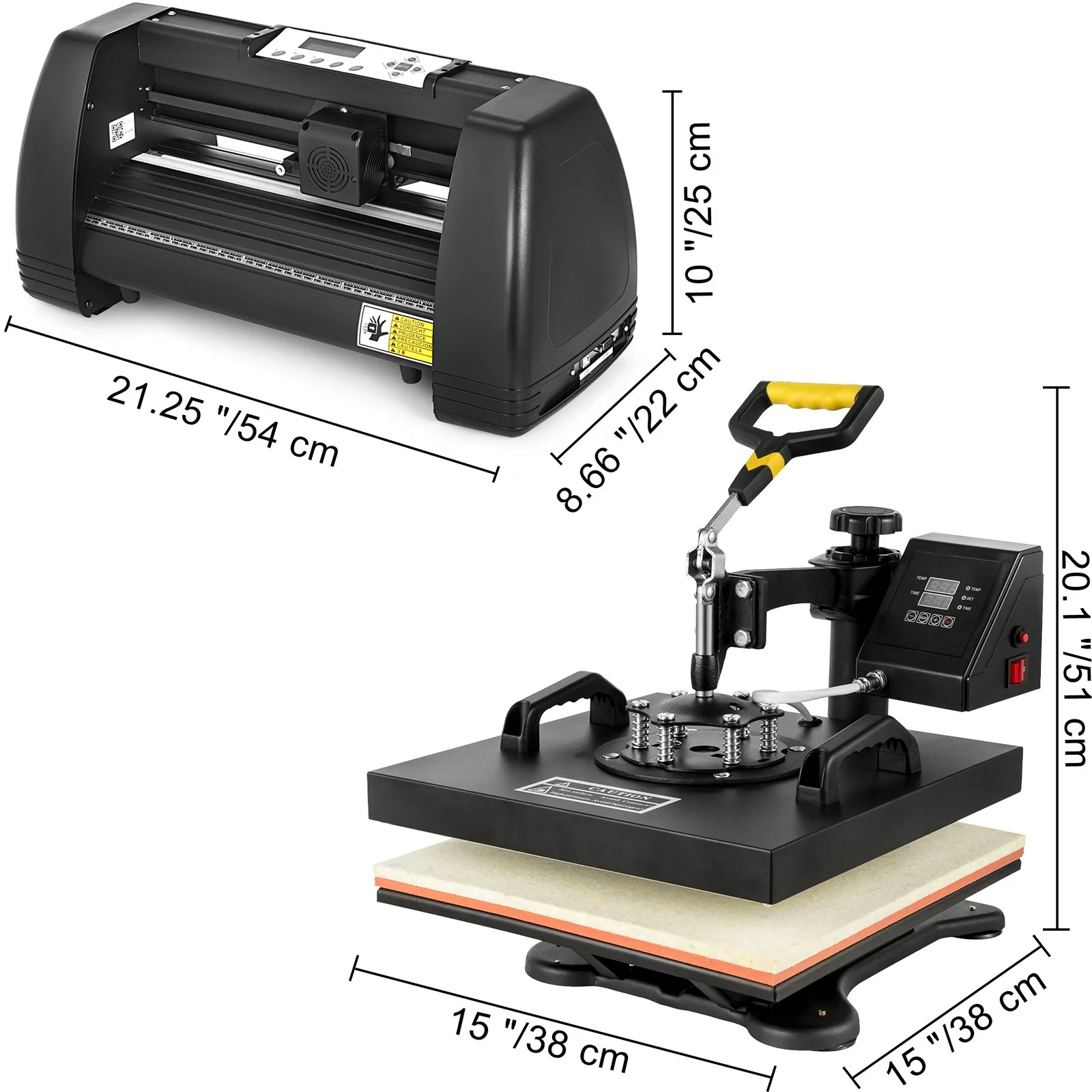 Digital Clamshell 15" X 15" (38 X 38cm) Heat Transfer Press + 14 Inch Vinyl Cutter Machine Kit Software - Image 7
