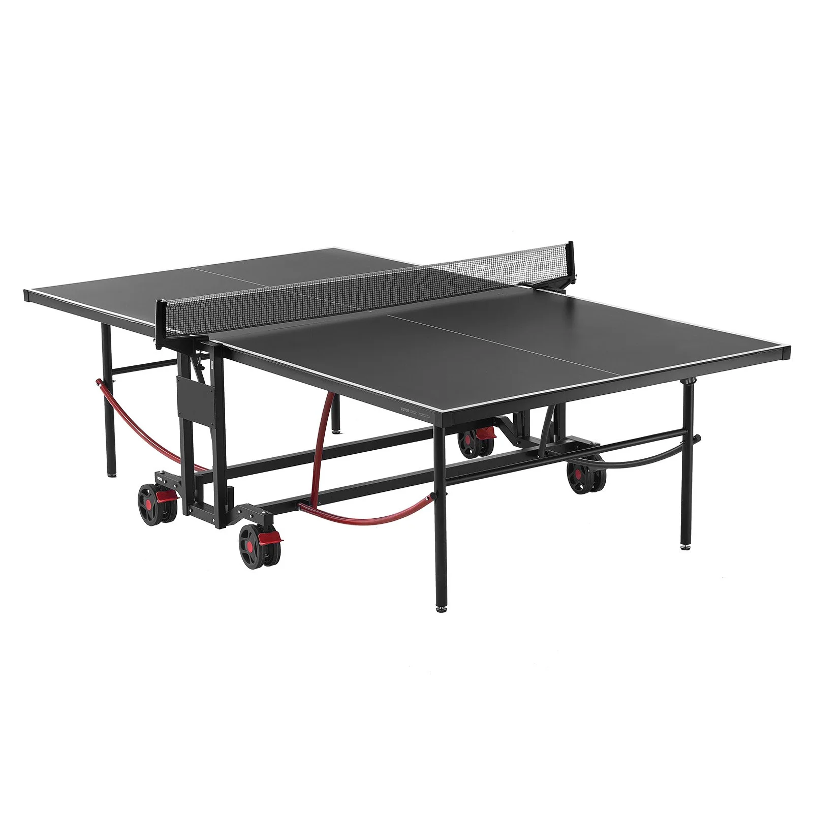 Ping Pong Table, Professional Table Tennis Game, Indoor/Outdoor All Weather Aluminum Table Tennis Table, Portable Foldable Table with Quick Clamp Net & Large Lockable Wheels, 10 Minute Assembly