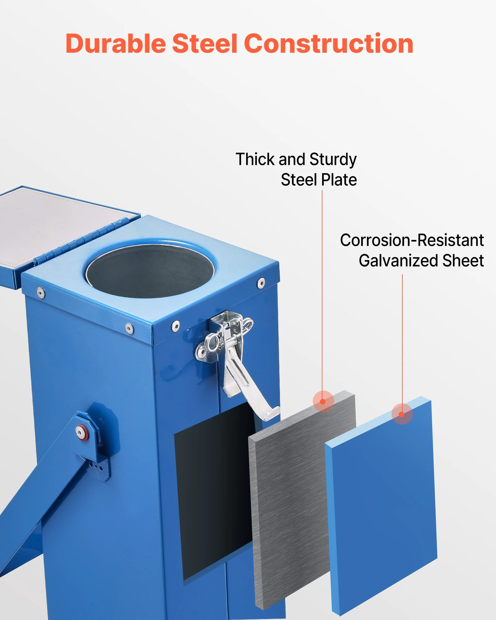 Portable Welding Rod Oven, 10LBS Capacity Electrodes Drying Oven 230W 120V, 300℉ Fast Heating Welding Rods Dryer for 18-inch Stick Electrodes - with Easy-to-Carry Handle & Safety Locking Latch - Image 6