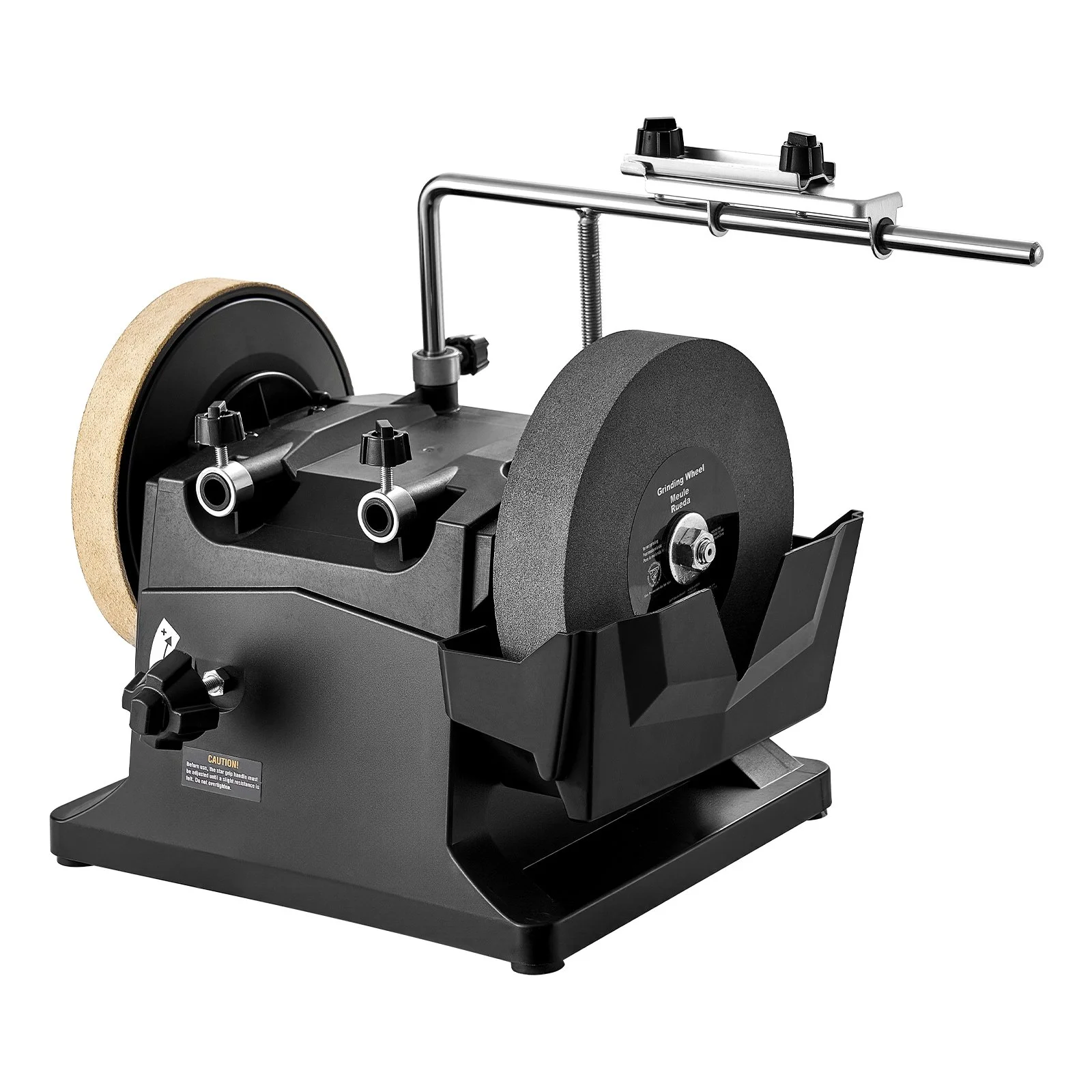 8-Inch Wet Sharpening System, Water-Cooled Knife Grinder Machine with 155 RPM Grinding Speed, Vertical/Horizontal Two-Direction Wet Stone Grinder, Wet Bench Grinder for Knife, Chisel, Knife, Axe