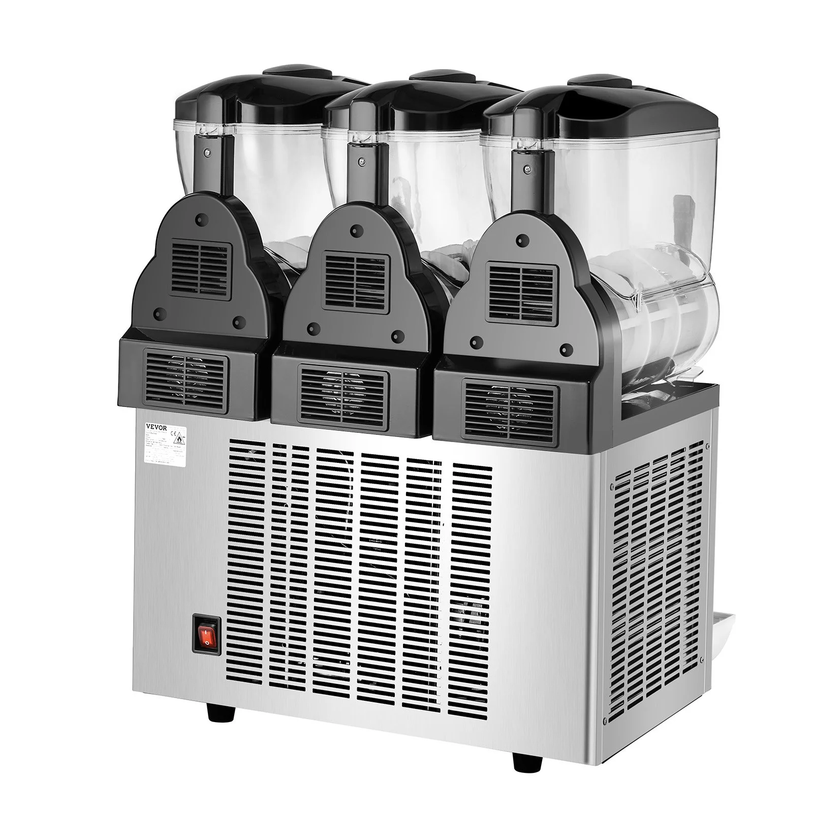 Commercial Slushy Machine, 12Lx3 Triple Tank Frozen Drink Machine, 144 Cups Stainless Steel Margarita Smoothie Frozen Drink Maker, Slushie Maker for Home Party Restaurants Cafe Bars - Image 3