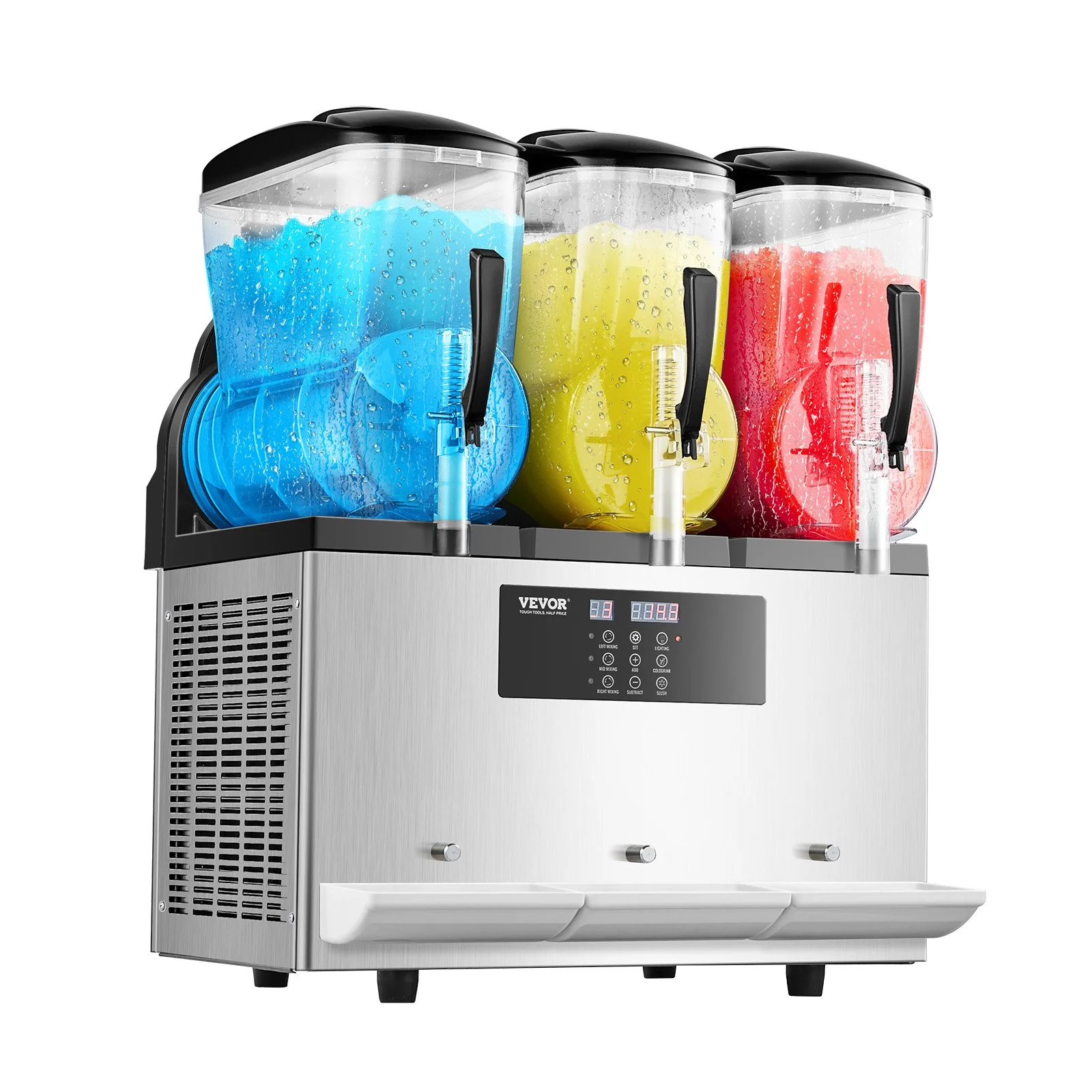 Commercial Slushy Machine, 12Lx3 Triple Tank Frozen Drink Machine, 144 Cups Stainless Steel Margarita Smoothie Frozen Drink Maker, Slushie Maker for Home Party Restaurants Cafe Bars - Image 11