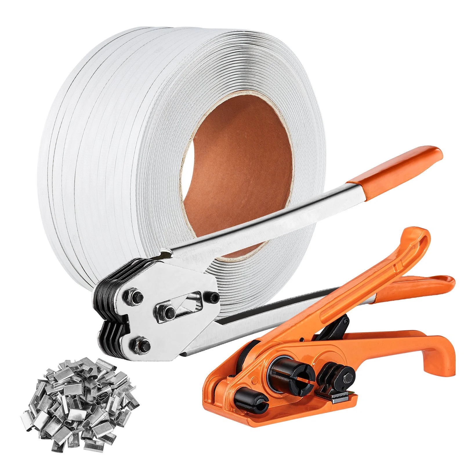 PP Banding Strapping Kit with Strapping Tensioner Tool, Banding Sealer Tool, 328 ft Length, 100 Metal Seals, Pallet Packaging Strapping Banding Kit, Banding Packaging Strapping for Packing