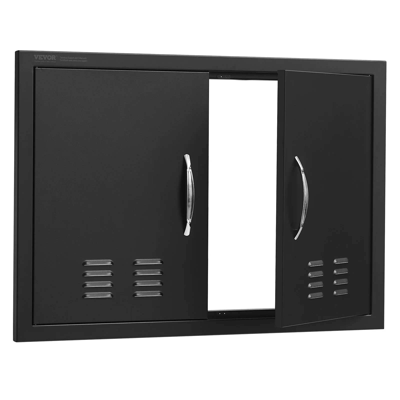 BBQ Access Door, 30W x 21H Inch Double Outdoor Kitchen Door, Cold Plate Flush Mount Door, Wall Vertical Door with Handles and Ventss, for BBQ Island, Grilling Station, Outside Cabinet - Image 12