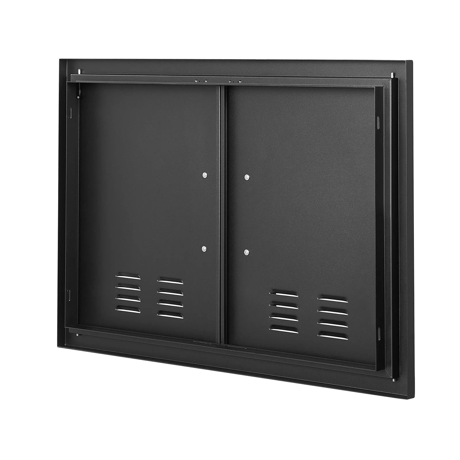 BBQ Access Door, 30W x 21H Inch Double Outdoor Kitchen Door, Cold Plate Flush Mount Door, Wall Vertical Door with Handles and Ventss, for BBQ Island, Grilling Station, Outside Cabinet - Image 4