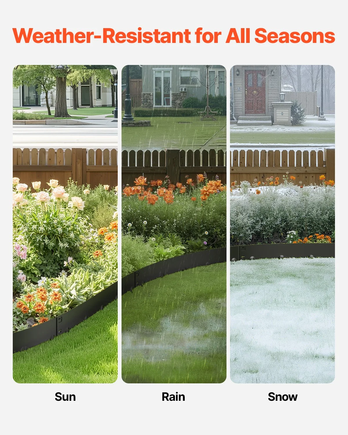 Steel Landscape Edging, 5 Packs 39 x 3 in Rust-Resistant Metal Landscape Edging, Bendable Garden Edging Border, Heavy Duty Lawn Edging, Easy-to-Install, Flower Bed Yard Pathway Divider Black - Image 11