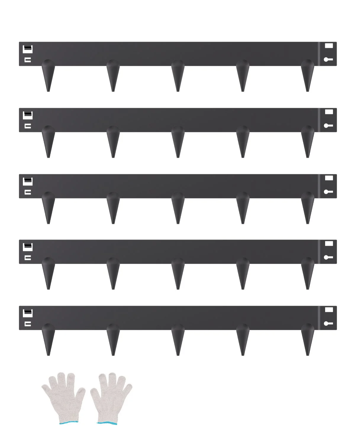 Steel Landscape Edging, 5 Packs 39 x 3 in Rust-Resistant Metal Landscape Edging, Bendable Garden Edging Border, Heavy Duty Lawn Edging, Easy-to-Install, Flower Bed Yard Pathway Divider Black