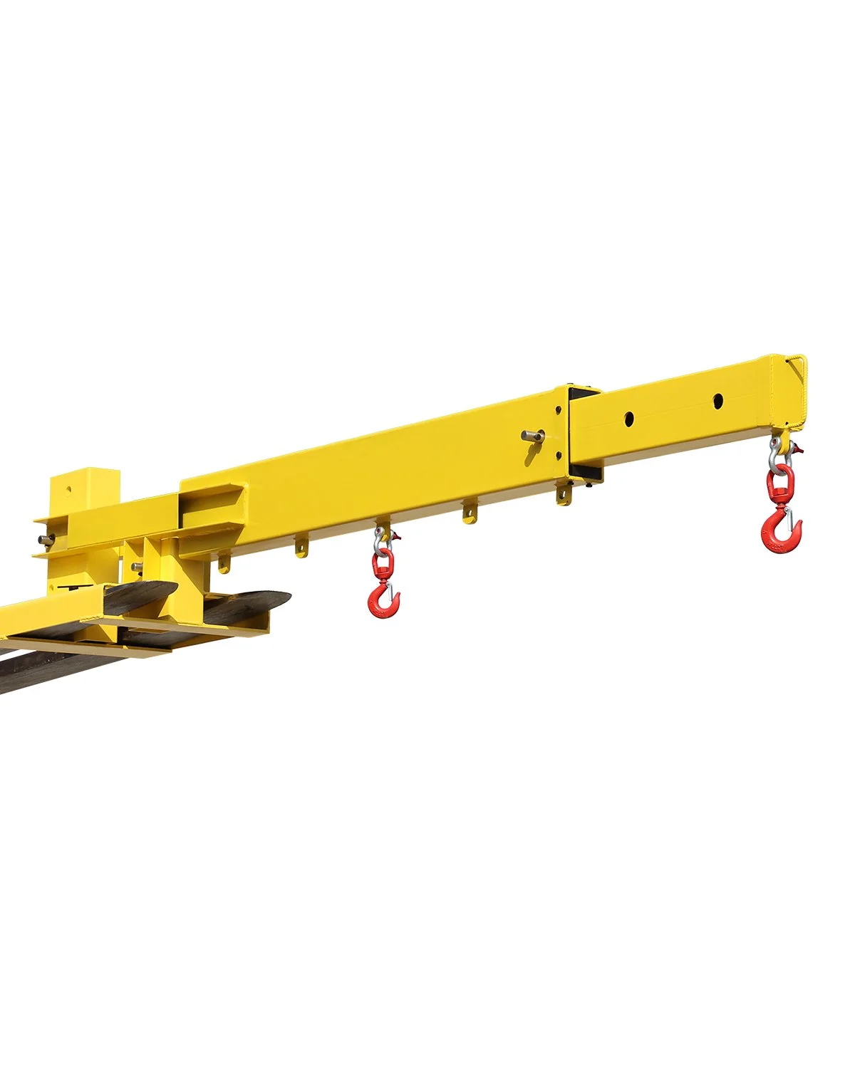 Forklift Jib Boom Crane, 6000lbs Capacity, Manual Telescoping Boom Extends Up to 56.1 inches, Forklift Mobile Crane with 2 Hooks, Adjustable Forklift Crane Attachment for Warehouse, Factories