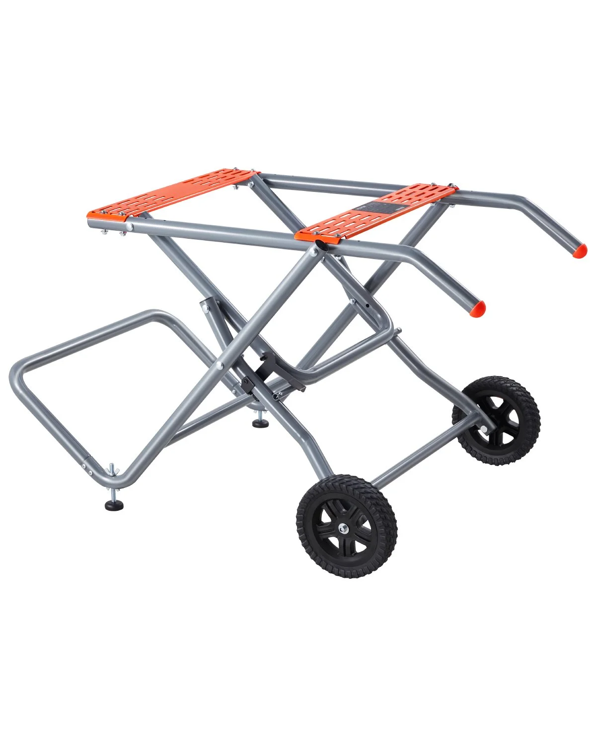 Portable Table Saw Stand, 350 lbs Load Capacity, Rolling Foldable Table Saw Table with 8 Inches Rubber Wheels, Heavy Duty Construction, Easy Storage, Universal for Most Brands of Table Saws