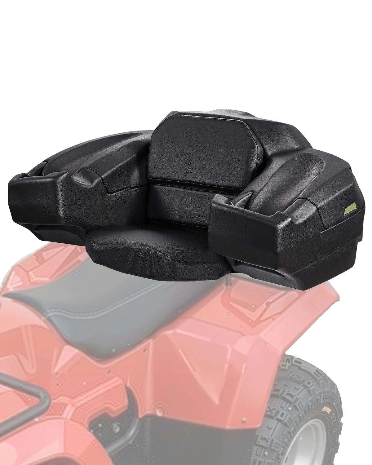 ATV Rear Storage Box and Lounger, 95L ATV Cargo Box with Seat & Backrest, Waterproof LLDPE & Lockable Lounger Storage Box Fit Most ATVs with Rear Rack, Compatible with ATV, UTV, Can-Am Vehicles