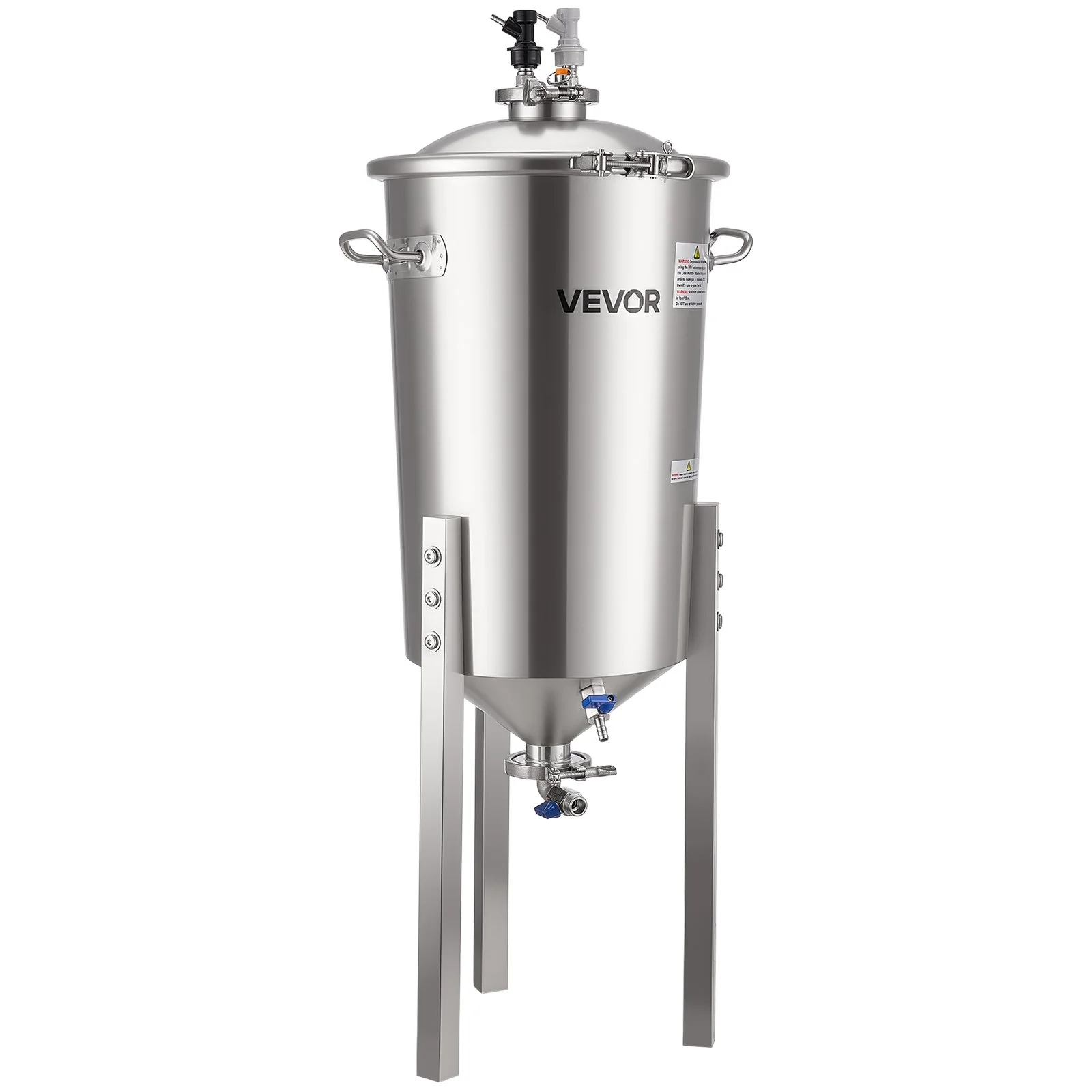 Pressure Fermenter 15 PSI, 8 Gal/30L All-in-One Stainless Steel Conical Secondary Fermentation Bucket, for Wine, Beer Brewing Equipment - Image 5