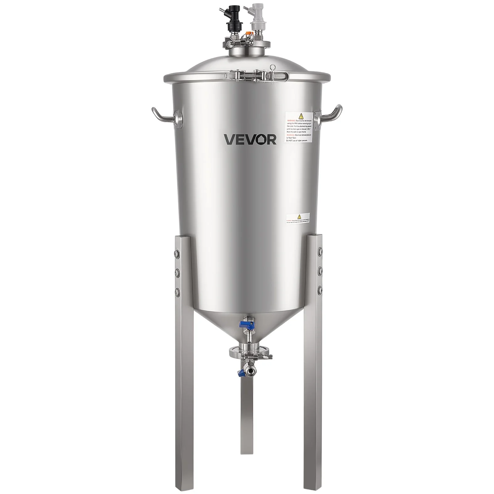 Pressure Fermenter 15 PSI, 8 Gal/30L All-in-One Stainless Steel Conical Secondary Fermentation Bucket, for Wine, Beer Brewing Equipment - Image 3