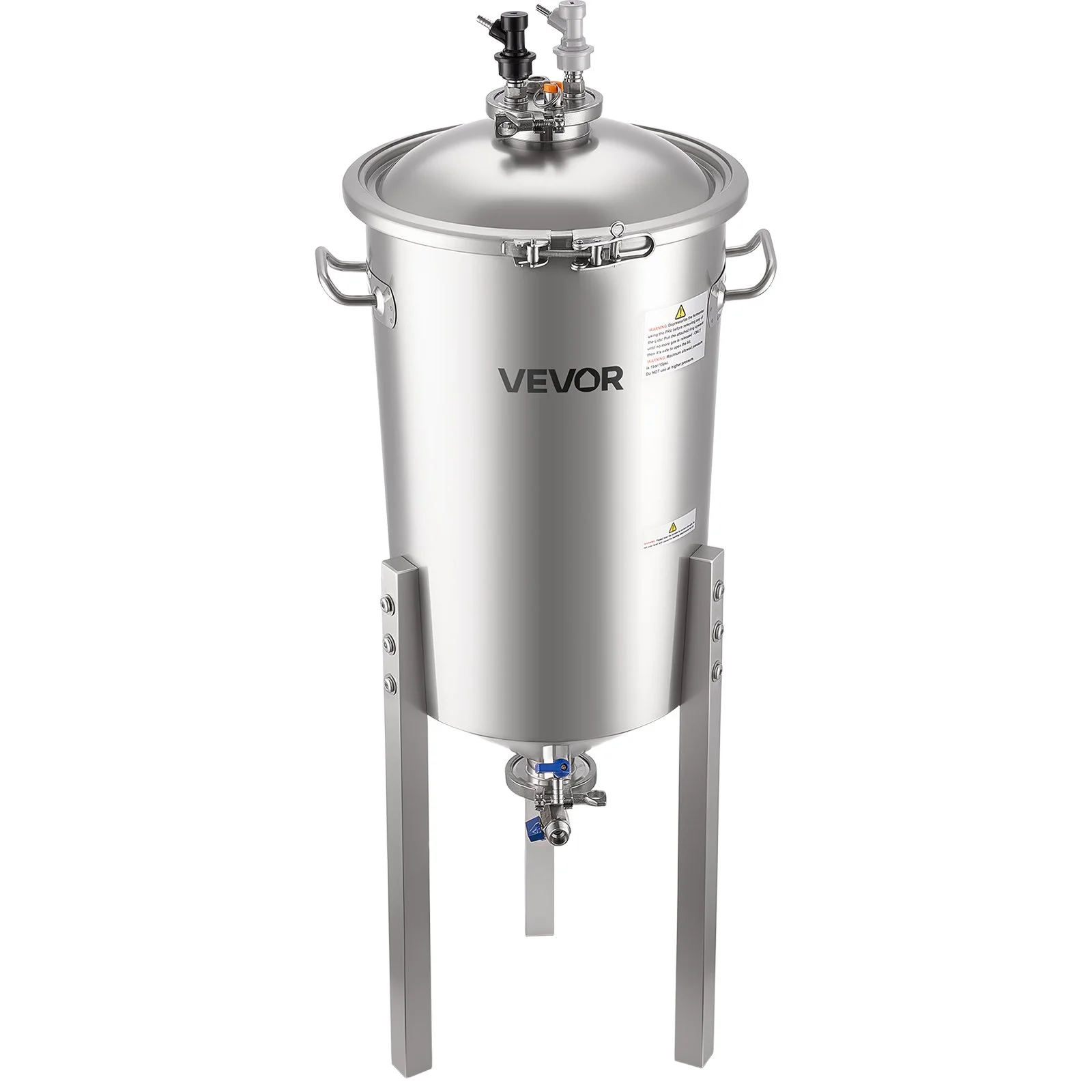 Pressure Fermenter 15 PSI, 8 Gal/30L All-in-One Stainless Steel Conical Secondary Fermentation Bucket, for Wine, Beer Brewing Equipment - Image 4