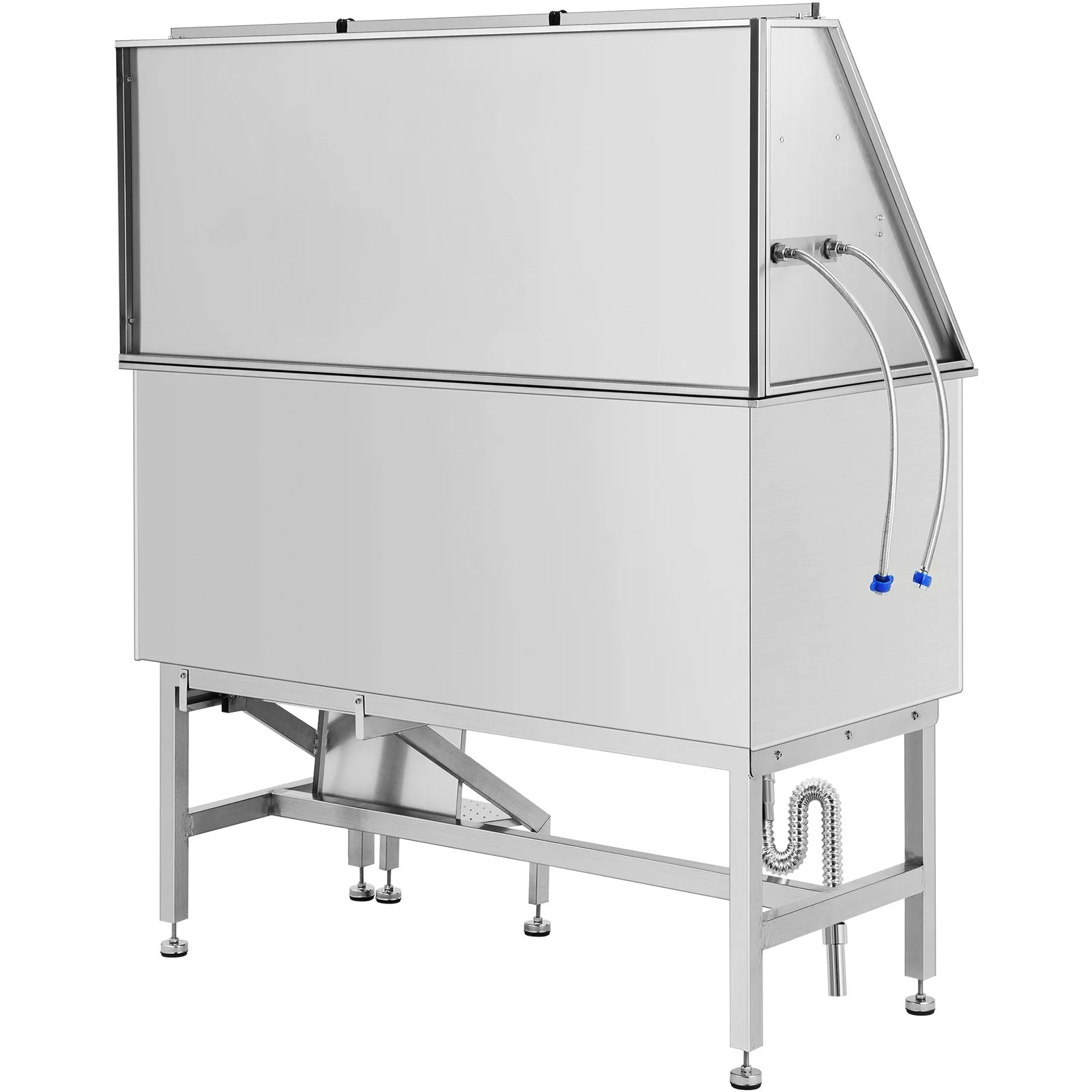 50 Inch Dog Grooming Tub, Professional Stainless Steel Pet Dog Bath Tub, with Steps Faucet & Accessories Dog Washing Station Left Door - Image 9