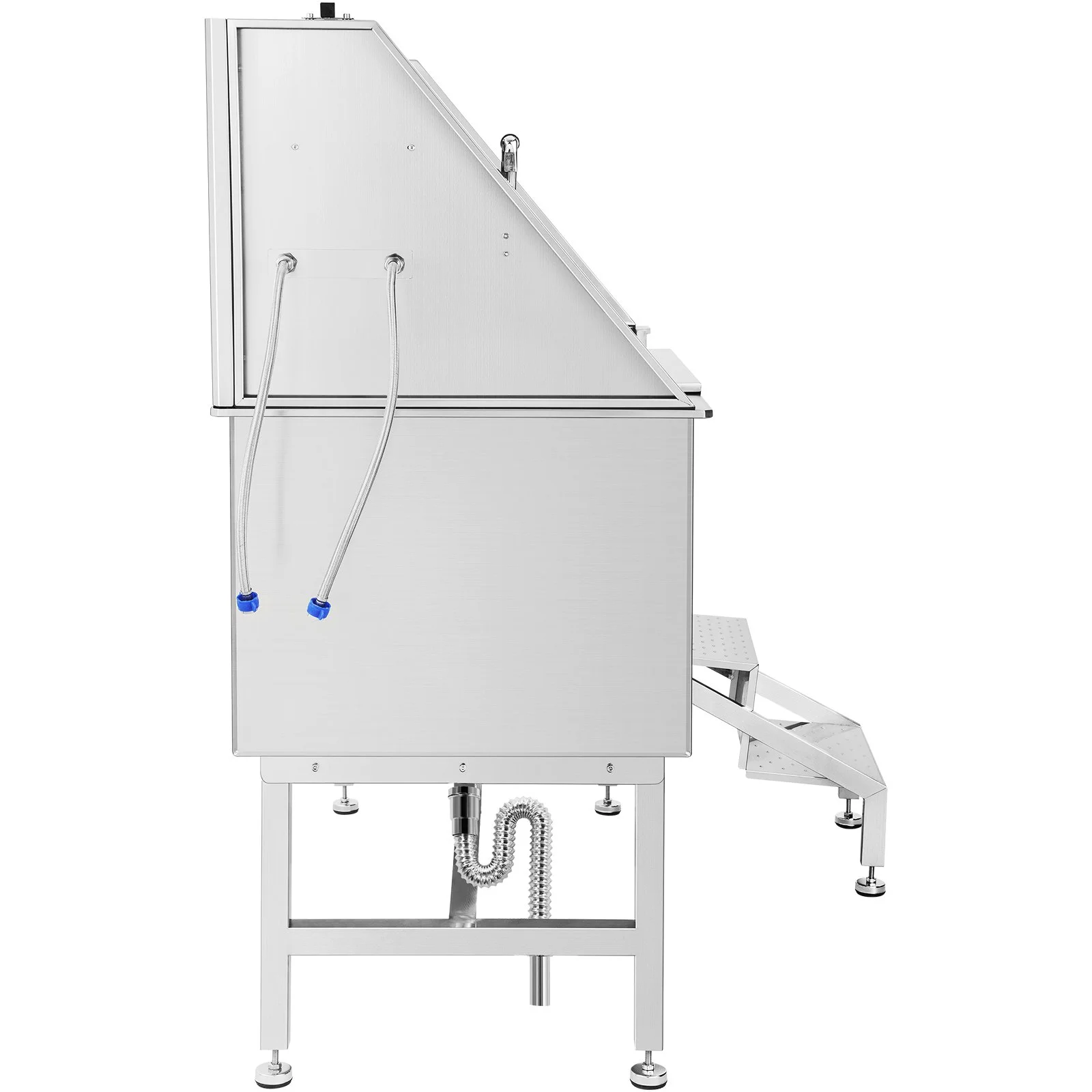 50 Inch Dog Grooming Tub, Professional Stainless Steel Pet Dog Bath Tub, with Steps Faucet & Accessories Dog Washing Station Left Door - Image 8